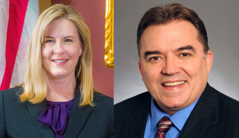 Melissa Hortman and John Hoffman